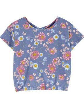 NWT. OSHKOSH Girls Floral Print Twist Back Top